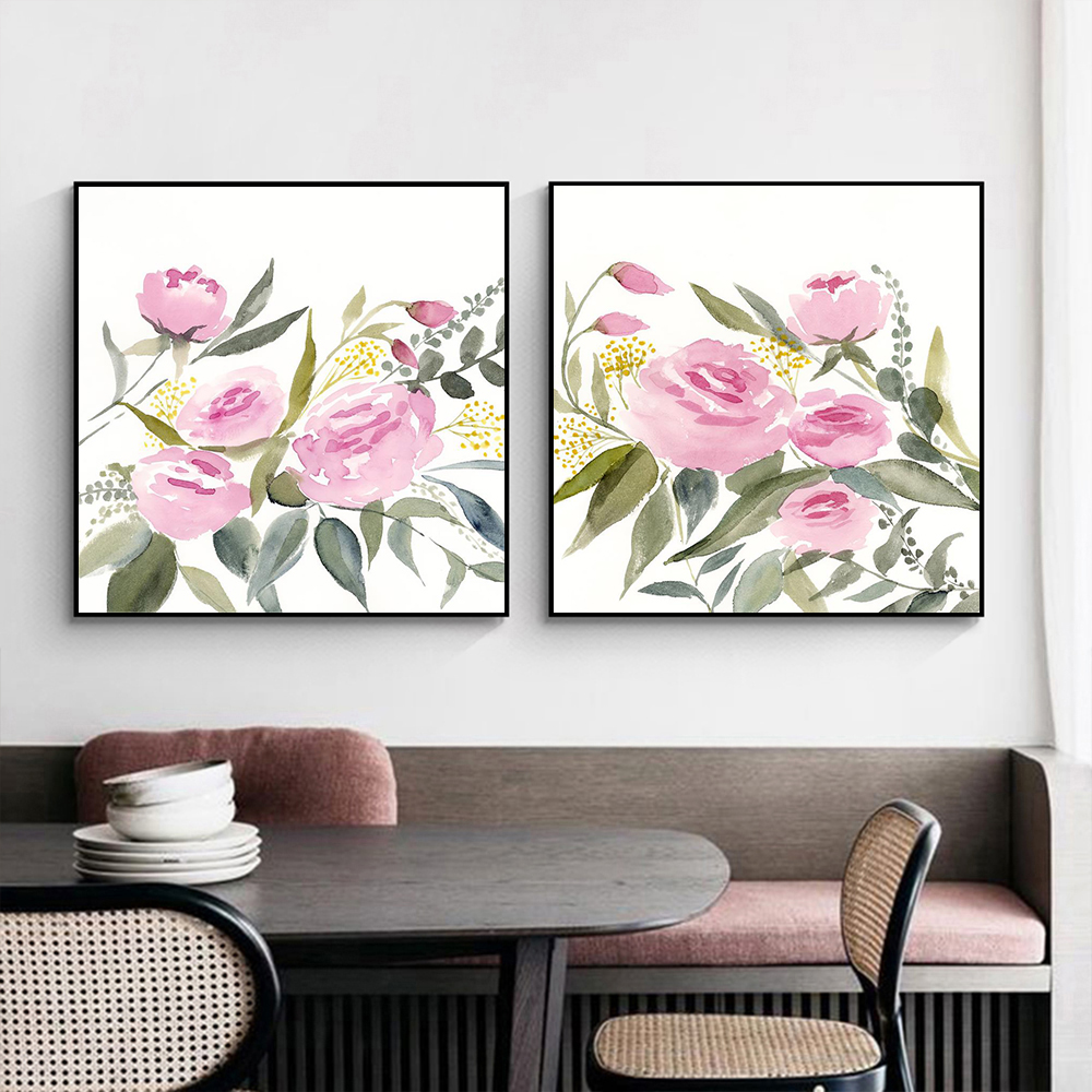 Wall Art – Watercolor Rosebud (2 sets)- Canvas Prints-Poster Prints ...