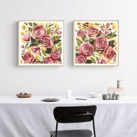 Wall Art - Rouge Bouquet (2 sets)- Canvas Prints-Poster Prints - Image 3