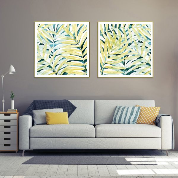 Wall Art - Sunlit Palms (2 sets)- Canvas Prints-Poster Prints - Image 2