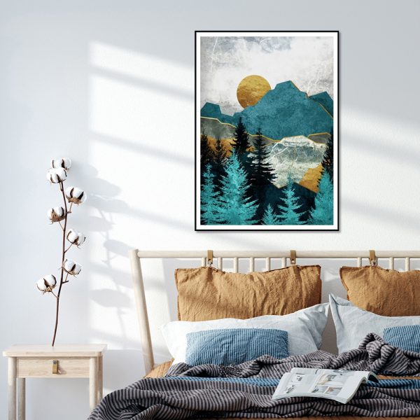 Wall Art - Blue Mountain Forest - Canvas Prints-Poster Prints