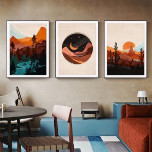 Wall Art - Boho Landscape (3 sets) - Canvas Prints-Poster Prints