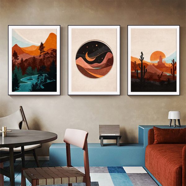 Wall Art - Boho Landscape (3 sets) - Canvas Prints-Poster Prints
