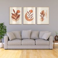 Wall Art - Boho Leaves (3 sets) - Canvas Prints-Poster Prints - Image 2