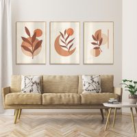 Wall Art - Boho Leaves (3 sets) - Canvas Prints-Poster Prints - Image 3