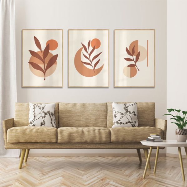 Wall Art - Boho Leaves (3 sets) - Canvas Prints-Poster Prints - Image 3
