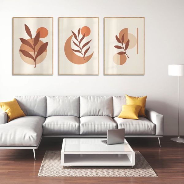 Wall Art - Boho Leaves (3 sets) - Canvas Prints-Poster Prints