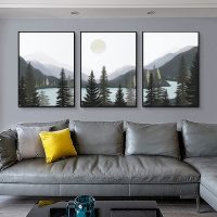 Wall Art - Gray Mountain (3 Sets) - Poster Prints -Canvas Prints