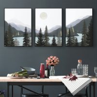 Wall Art - Gray Mountain (3 Sets) - Poster Prints -Canvas Prints - Image 2