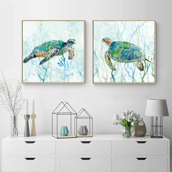 Wall Art - Turtles (2 sets)- Canvas Prints-Poster Prints