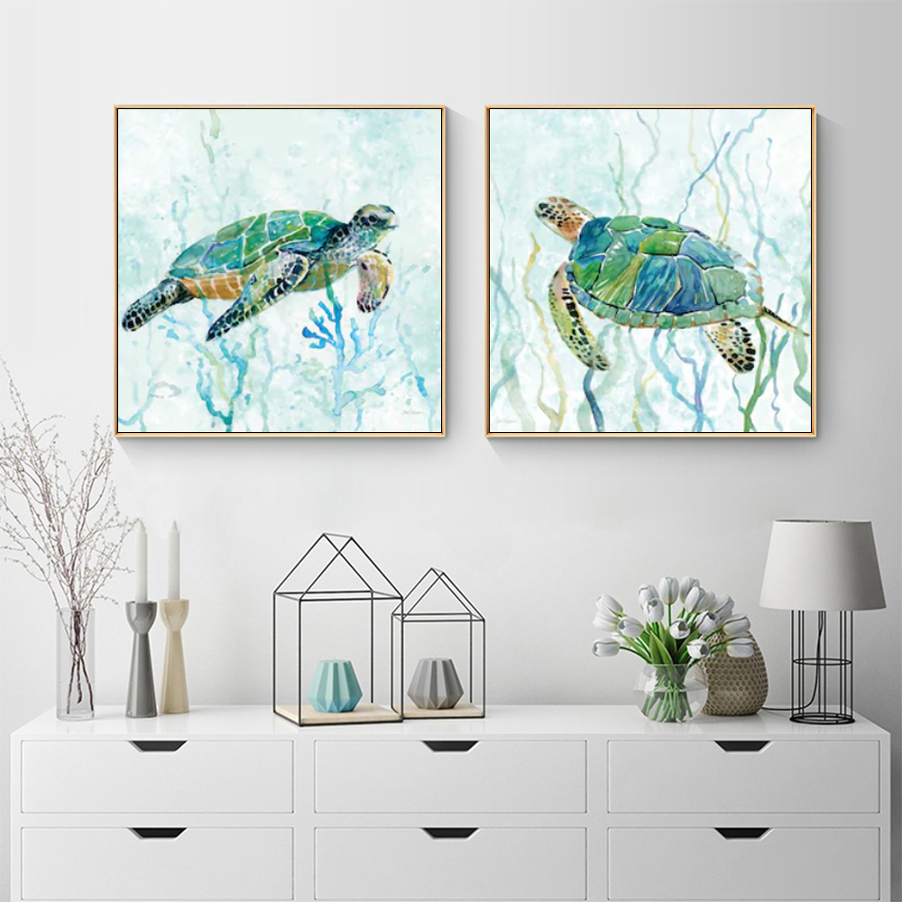 Wall Art - Turtles (2 sets)- Canvas Prints-Poster Prints - Art Prints ...