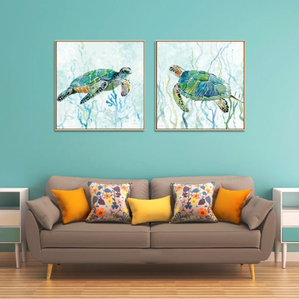 Wall Art - Turtles (2 sets)- Canvas Prints-Poster Prints - Image 2
