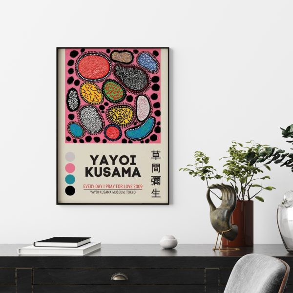 Wall Art - Yayoi Kusama Exhibition II - Canvas Prints-Poster Prints