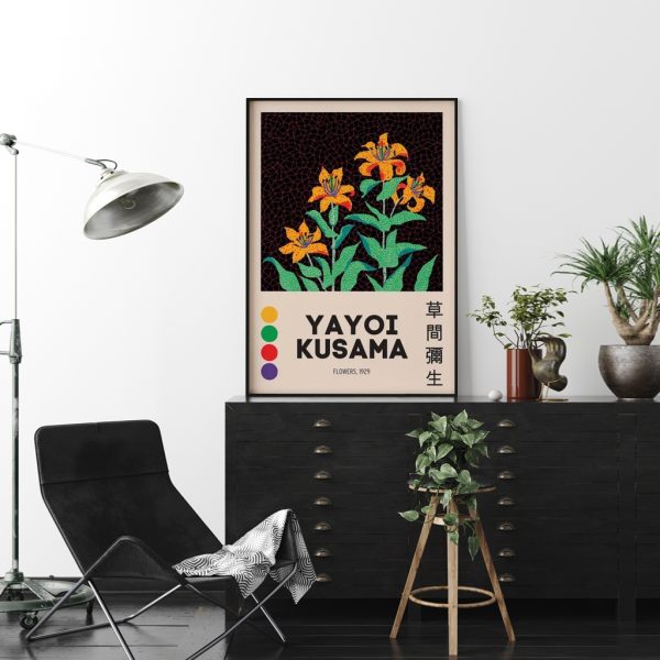 Wall Art - Yayoi Kusama Flower - Canvas Prints-Poster Prints