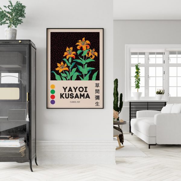 Wall Art - Yayoi Kusama Flower - Canvas Prints-Poster Prints - Image 2