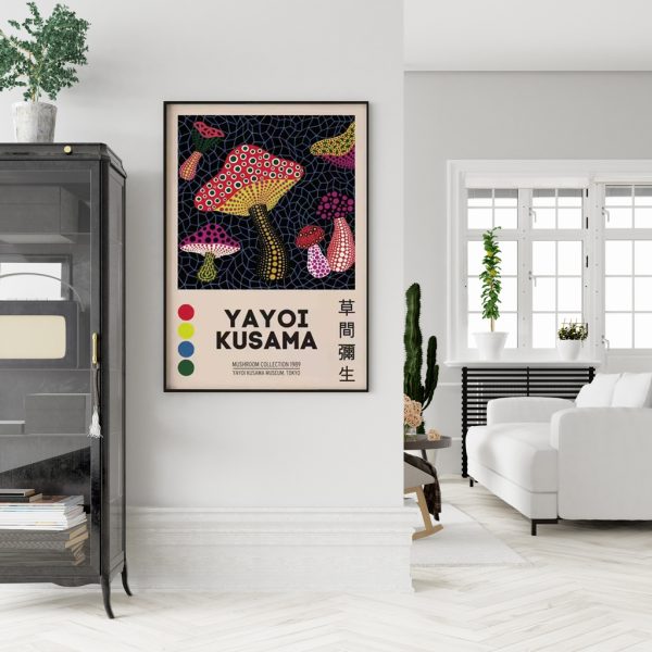 Wall Art - Yayoi Kusama Mushroom III - Canvas Prints-Poster Prints