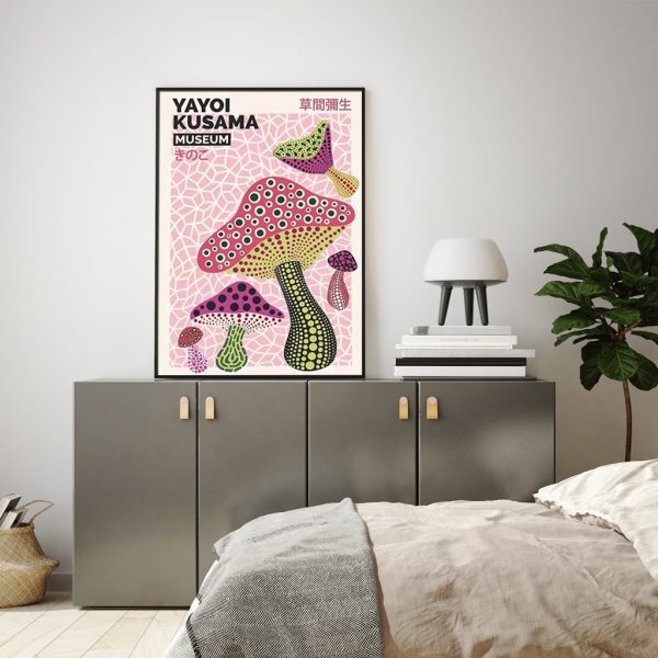 Wall Art - Yayoi Kusama Mushroom II - Canvas Prints-Poster Prints - Image 2