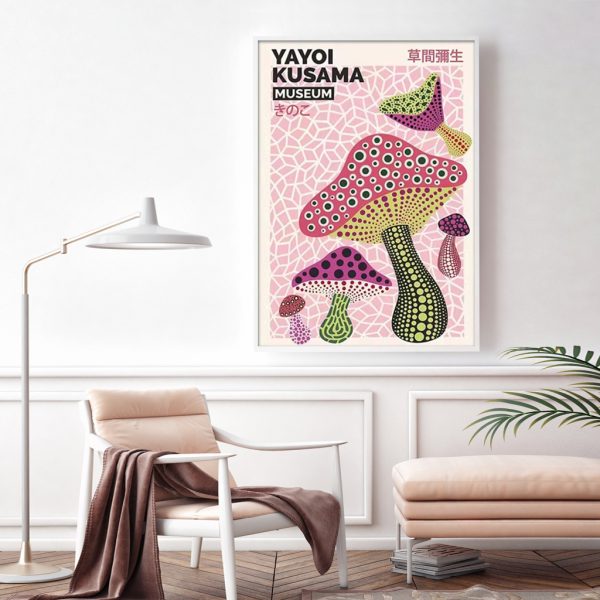 Wall Art - Yayoi Kusama Mushroom II - Canvas Prints-Poster Prints
