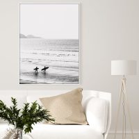 Wall Art - Black White Surf - Canvas Prints-Poster Prints