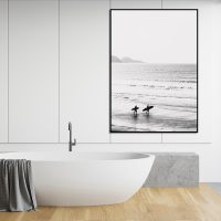 Wall Art - Black White Surf - Canvas Prints-Poster Prints - Image 3