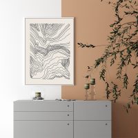 Wall Art - Line Art Mountain - Canvas Prints-Poster Prints