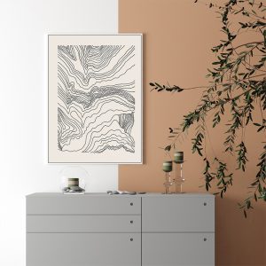 Wall Art - Line Art Mountain - Canvas Prints-Poster Prints