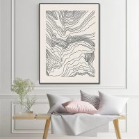 Wall Art - Line Art Mountain - Canvas Prints-Poster Prints - Image 3