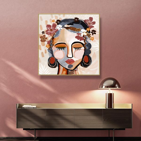 Wall Art - Ocher Lia Girl - Canvas Prints-Poster Prints