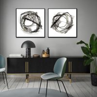 Wall Art - Abstract Lines (2 sets)- Canvas Prints-Poster Prints
