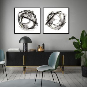 Wall Art - Abstract Lines (2 sets)- Canvas Prints-Poster Prints