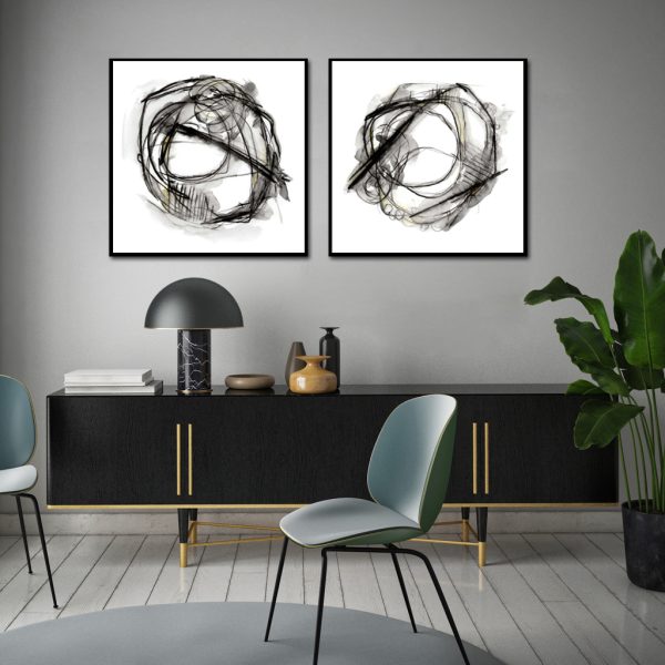 Wall Art - Abstract Lines (2 sets)- Canvas Prints-Poster Prints