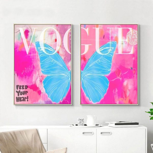 Wall art - Butterfly Vogue (2 sets)- Canvas Prints- Poster Prints - Image 3