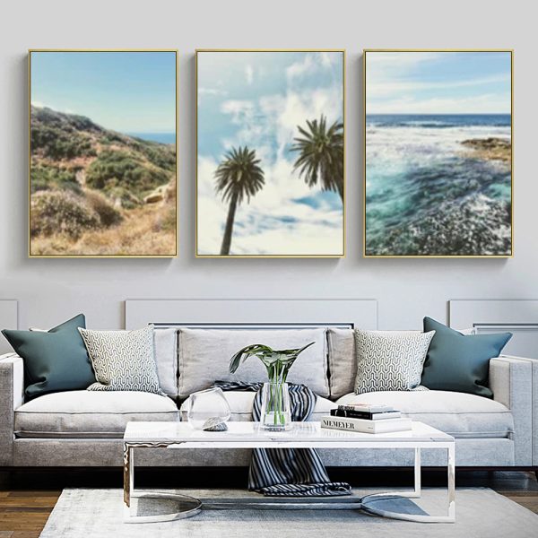 Wall Art - Coastal Beach (3 Sets) - Poster Prints -Canvas Prints