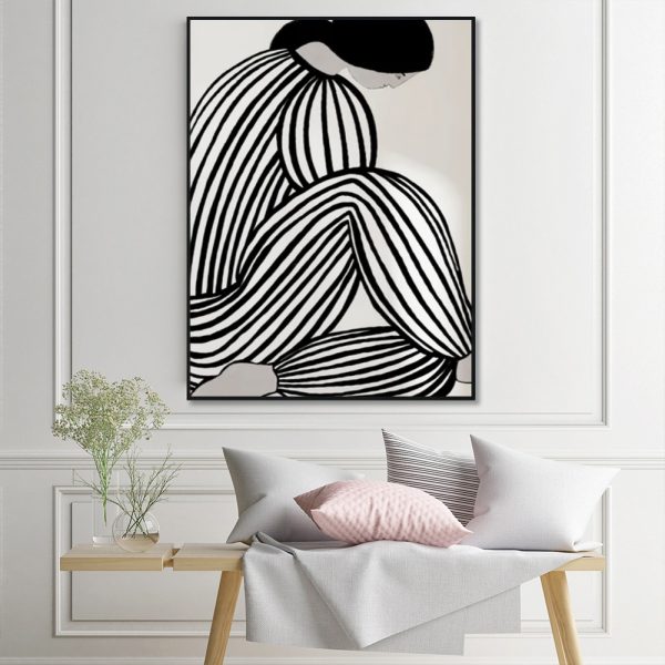 Wall Art - Mid Century Figure - Canvas Prints-Poster Prints - Image 3