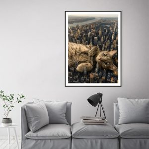 Wall Art - New York City Cat - Canvas Prints-Poster Prints