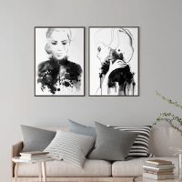 Wall art - Watercolor Sketch (2 sets)- Canvas Prints- Poster Prints - Image 2