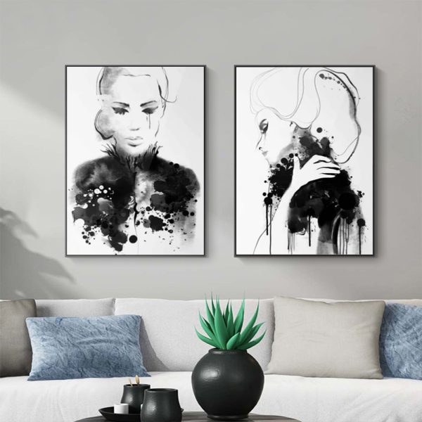 Wall art - Watercolor Sketch (2 sets)- Canvas Prints- Poster Prints - Image 3