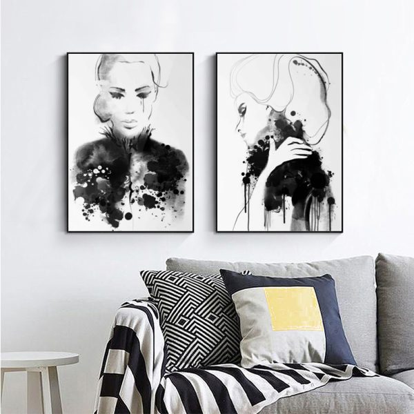 Wall art - Watercolor Sketch (2 sets)- Canvas Prints- Poster Prints