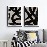 Wall art - Abstract black (2 sets)- Canvas Prints- Poster Prints