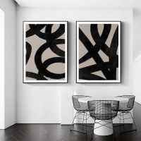Wall art - Abstract black (2 sets)- Canvas Prints- Poster Prints - Image 3