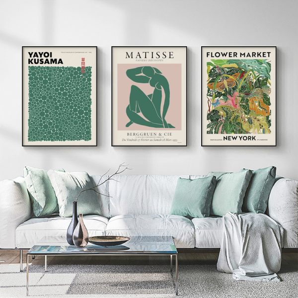 Wall Art - Flower Market, Matisse Print, Yayoi Kusama - Canvas Prints-Poster Prints