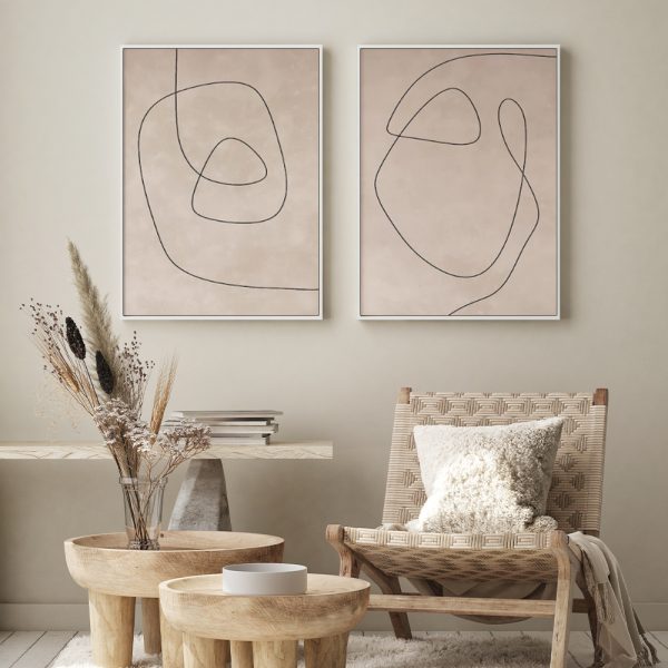 Wall art - Neutral Abstract (2 sets)- Canvas Prints- Poster Prints