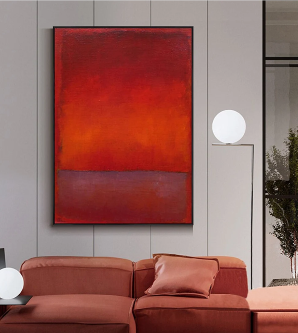Wall Art - Abstract Red By Mark Rothko - Canvas Prints-Poster Prints