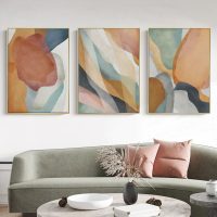 Wall Art - Abstract Orange (3 Sets) - Poster Prints -Canvas Prints - Image 3