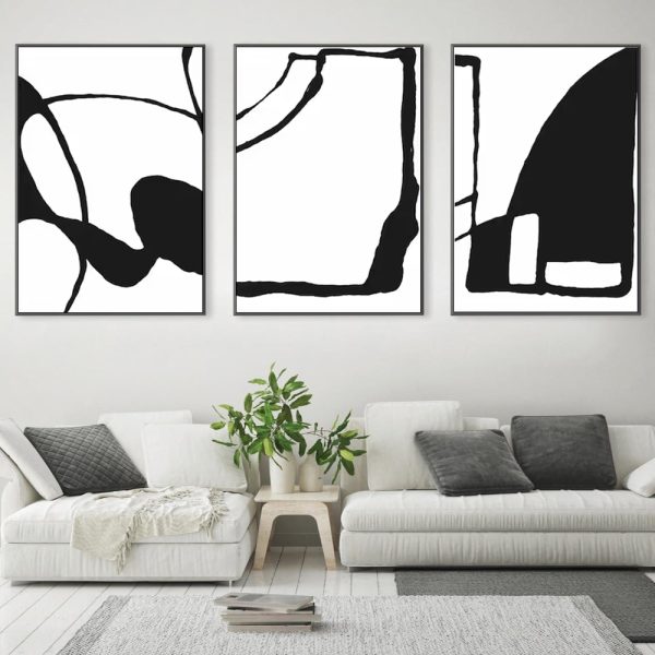 Wall Art - Black and White (3 Sets) - Poster Prints -Canvas Prints