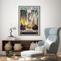 Wall Art - Chicago World Fair 1933 by Glen C. Sheffer - Canvas Prints-Poster Prints