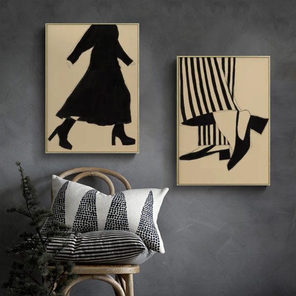 Wall art - Fashion Illustration (2 sets)- Canvas Prints- Poster Prints - Image 2