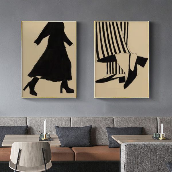 Wall art - Fashion Illustration (2 sets)- Canvas Prints- Poster Prints - Image 3