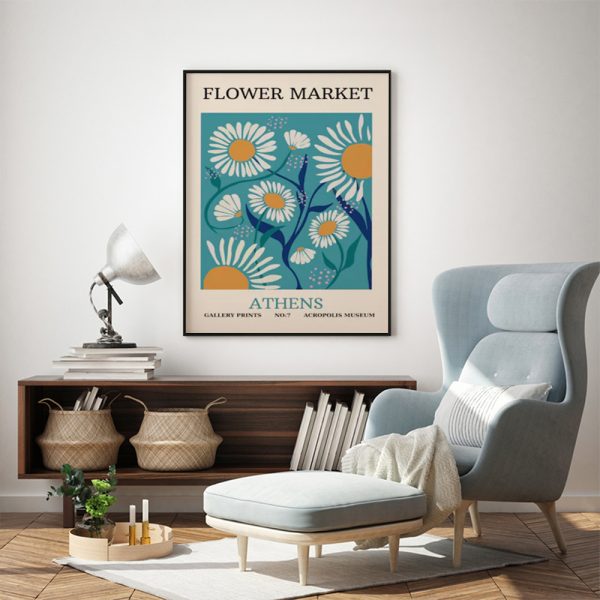 Wall Art - Flower Market Athens - Canvas Prints-Poster Prints