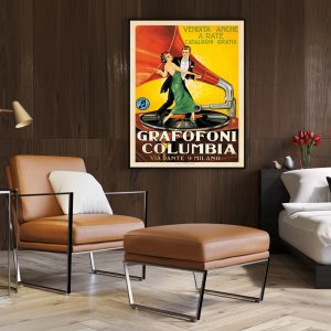 Wall Art - Grafofoni Columbia - Canvas Prints-Poster Prints