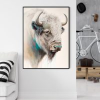 Wall Art - Great White Buffalo - Canvas Prints-Poster Prints